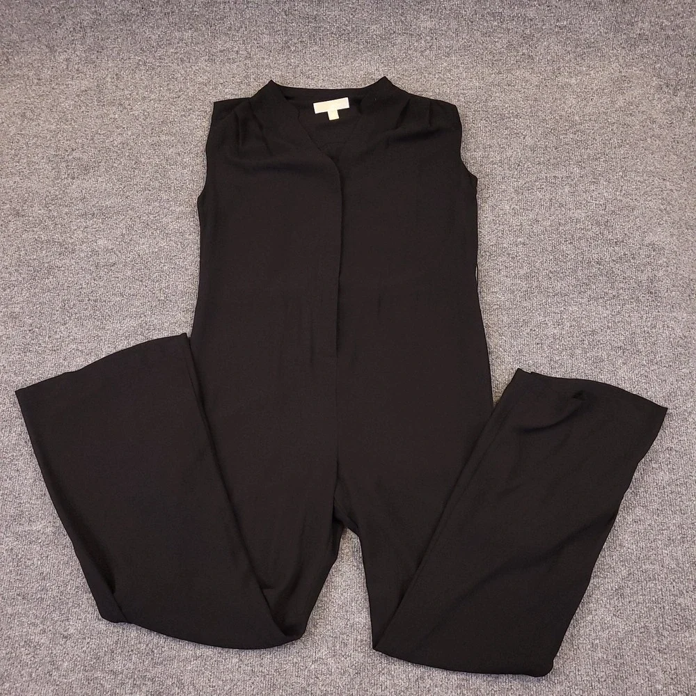 Michael Kors One Piece Jumper Women Black 100% Polyester Jersey Lined Sleeveless